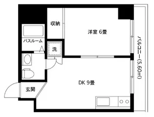 朝日雷門マンション【6階】の間取り