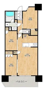 レーベン川口元郷Sta.Front【4階】の間取り