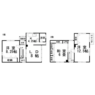 北海道釧路市鳥取大通4【一戸建】の間取り