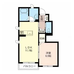 フラワーハイツ芹が谷D【1階】の間取り