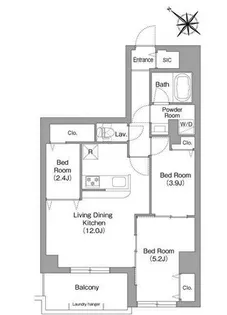 東京都江東区枝川1【マンション】の間取り