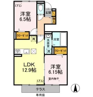 千葉県千葉市中央区塩田町【アパート】の間取り