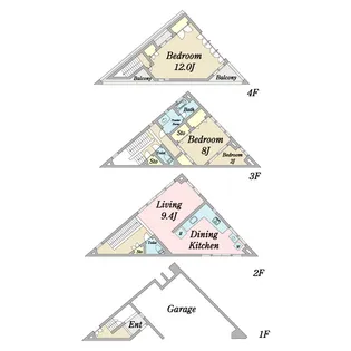 神奈川県大和市中央林間4【一戸建】の間取り
