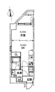 CREAL門前仲町II【2階】の間取り