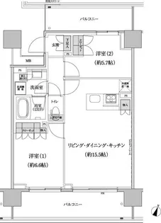 パークハビオ渋谷本町レジデンス【7階】の間取り