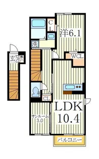 カーサ モデラート【2階】の間取り