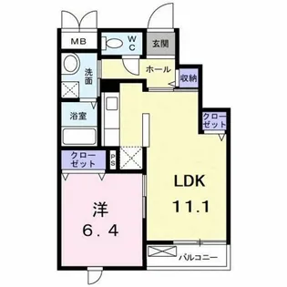 フレスコ・エイ【3階】の間取り