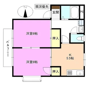 グリーンハイツサカイ【2階】の間取り