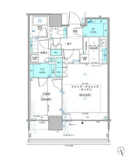 パークタワー勝どきミッド【25階】の間取り