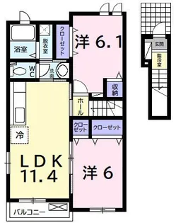 アーヴァンベール A【2階】の間取り