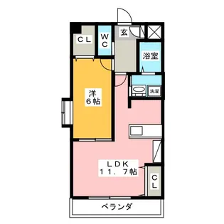 ビクトリア浄水【5階】の間取り