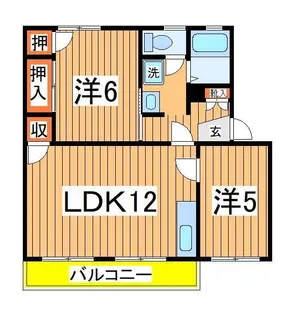 ガーデンスクエアノース【2階】の間取り