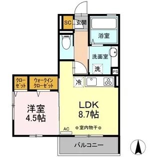 カサブランカII【2階】の間取り