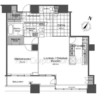 パークアクシス青山一丁目タワー【35階】の間取り