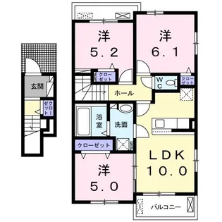 GUELL GARDEN I【2階】の間取り