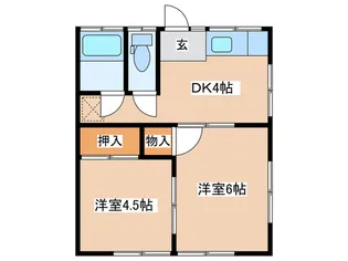 大橋アパート【1階】の間取り