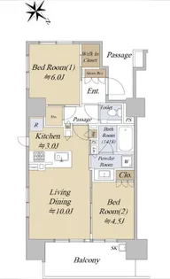 シティハウス巣鴨【8階】の間取り