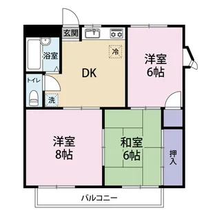 グリーン宿中【1階】の間取り