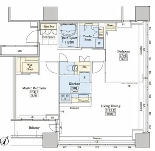レジディアタワー上池袋【6階】の間取り