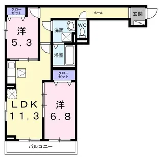 アルコバレーノ【1階】の間取り