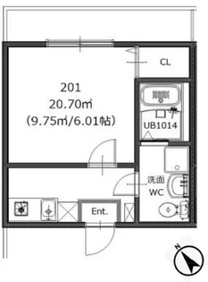 モダンアパートメント日吉ヴィラ【2階】の間取り