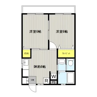 サンブランシュA【1階】の間取り