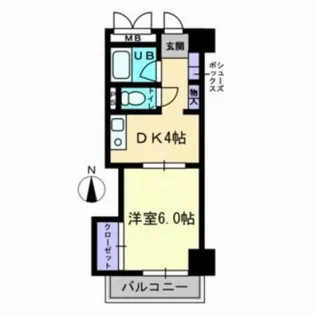 フェニックス八丁堀【6階】の間取り