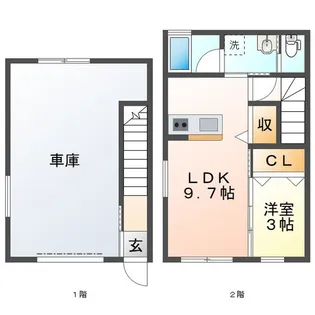 GARAGE TRIAD【2階】の間取り