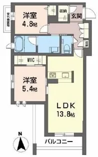 シャーメゾン クレスト【2階】の間取り