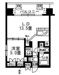 レジディア錦糸町【6階】の間取り