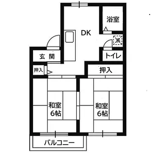 オークラ名西【2階】の間取り