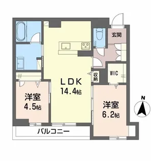 WithPlus上熊本駅前【2階】の間取り