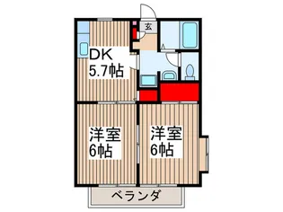 ロフティ西浦A【1階】の間取り