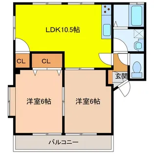 グランドコーポ中の尾 I【1階】の間取り