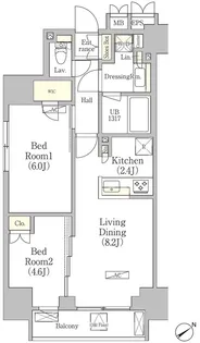 パークヴィラ恵比寿【12階】の間取り