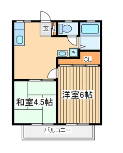 パナハイツ田中【1階】の間取り