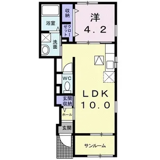 ソレイユタカクラIII【1階】の間取り