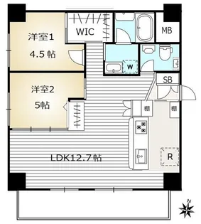 東建ニューハイツ西新宿【7階】の間取り