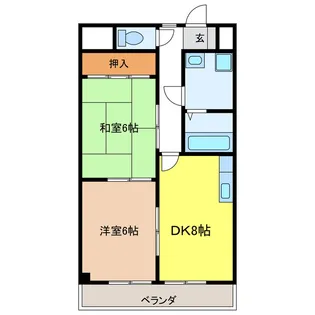 エステートシバタ【4階】の間取り