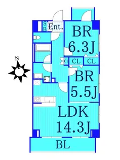 ルアナ仲町台【4階】の間取り