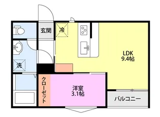 ラテ古町【3階】の間取り