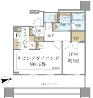 白金ザ・スカイ West【15階】の間取り