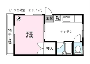 宇佐美荘第二【1階】の間取り