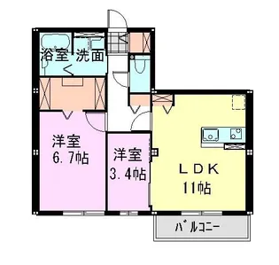 フェリアードII【1階】の間取り