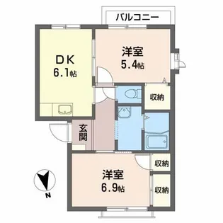 ドエルII【2階】の間取り