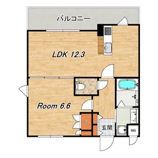アパルトマンパルクドゥ【2階】の間取り