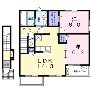 カーサーエテルノ A【2階】の間取り