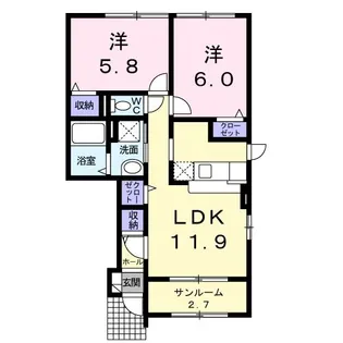 ジュノ I【1階】の間取り