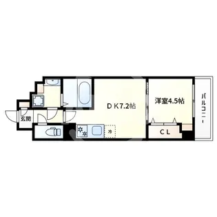 Gioia Namba【6階】の間取り
