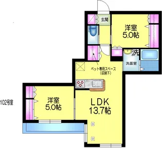 La Paix ラペ【1階】の間取り